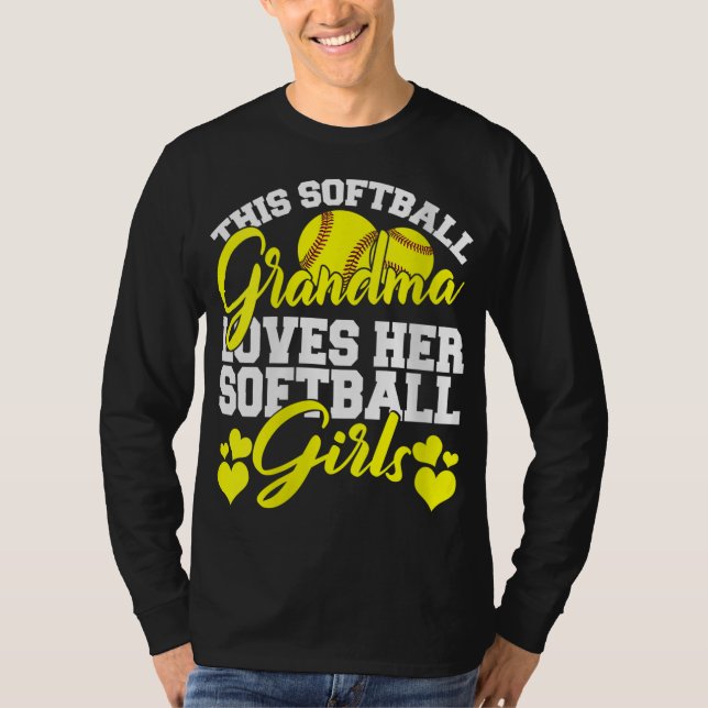T-shirt Cette Grand-Mère De Softball Aime Ses Filles De So (Devant)
