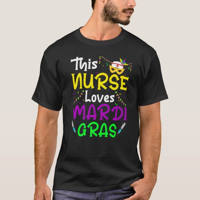 T-shirt Cette Infirmière Aime Mardi Gras Parade Infirmière (Devant)