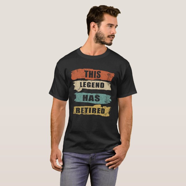 T-shirt Cette Légende A Retraité Le Texte De Retraite Vint (Devant entier)