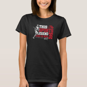 T-shirt Cette Légende Du Sport Est Maintenant 35 Lacrosse 