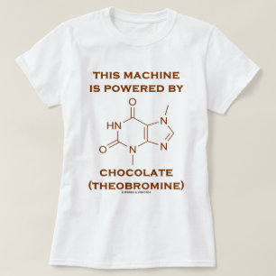 T-shirt Cette machine est actionnée par le chocolat (la