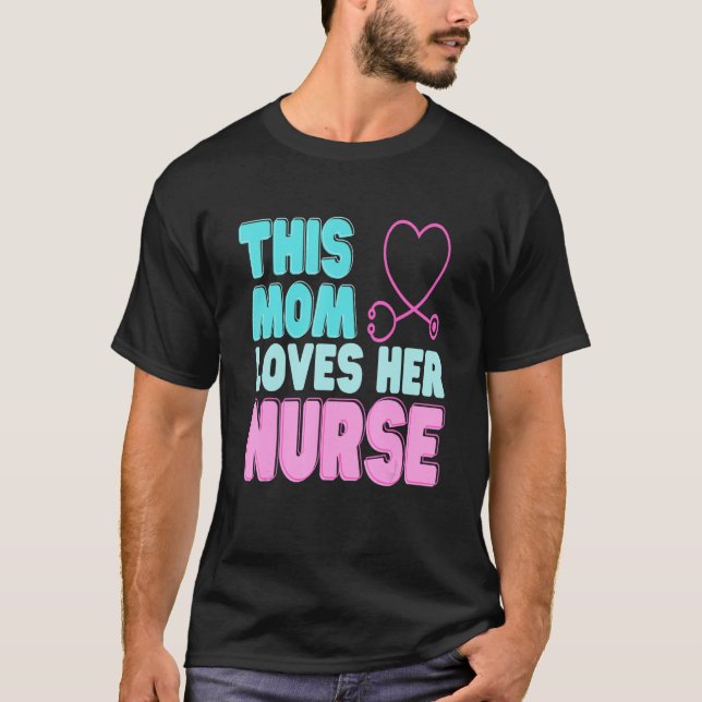T-shirt Cette maman aime son infirmière pour mère maman Id (Devant)