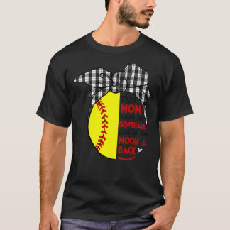 T-shirt Cette Maman aime son softball fille Softball Messy