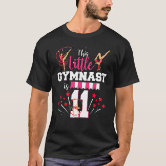 T-shirt Cette petite gymnaste a 11 ans Joyeux anniversaire