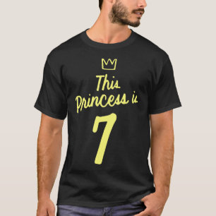 T-shirt Cette Princesse A 7 Ans 7E Joyeux Anniversaire À