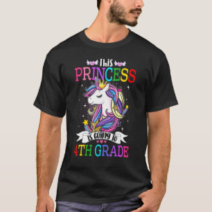 T-shirt Cette Princesse Va À La 4E Année Unicorne Magica