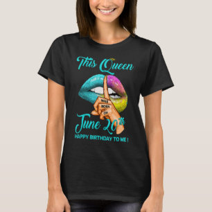 T-shirt Cette Reine Est Née Le 20 Juin Joyeux Anniversaire
