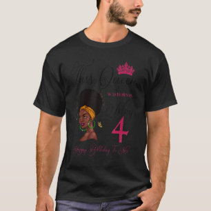 T-shirt Cette Reine Est Née Le 4 Mai Afro Black Girl Birth