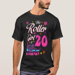 T-shirt Cette Roller Girl Est 20 Roller Skates Anniversair