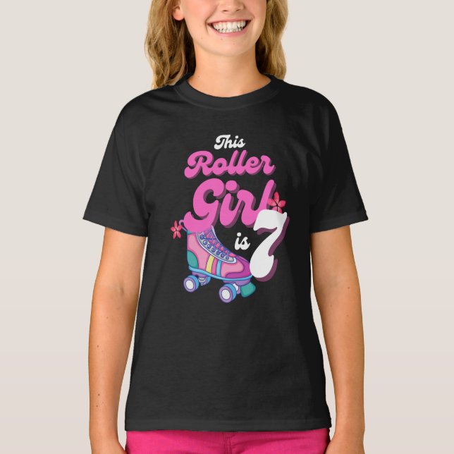 T-shirt Cette Roller Girl Est Une Idée Cadeau De Patinage  (Devant)