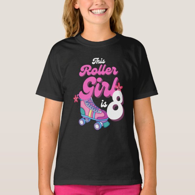 T-shirt Cette Roller Girl Est Une Idée Cadeau De Ski Roula (Devant)