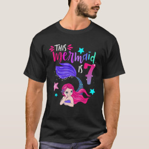 T-shirt Cette Sirène Est 7 Mignonne Famille Correspondant 