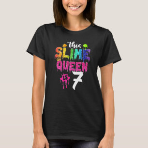 T-shirt Cette Slime Queen est 7e anniversaire fille Couron