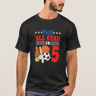 T-shirt Cette Toute Étoile Est Cinq Funky 5E Anniversaire 