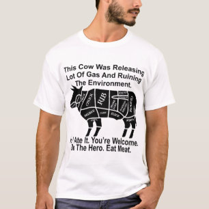 T-shirt Cette Vache Gaspillait L'Environnement Alors Je L'