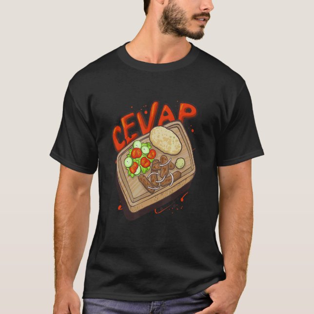 T-shirt Cevap Serbian Grill Sausages Cevapi 2 (Devant)