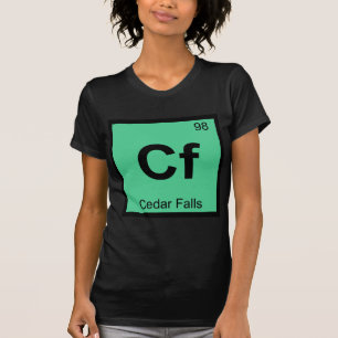 T-shirt Cf - Cedar Falls Iowa Chimie Tableau Périodique