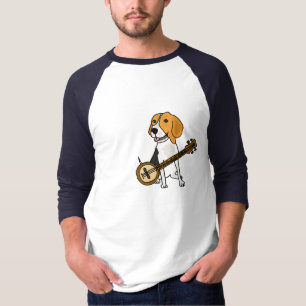 T-shirt CG. chiot de beagle jouant la chemise de banjo
