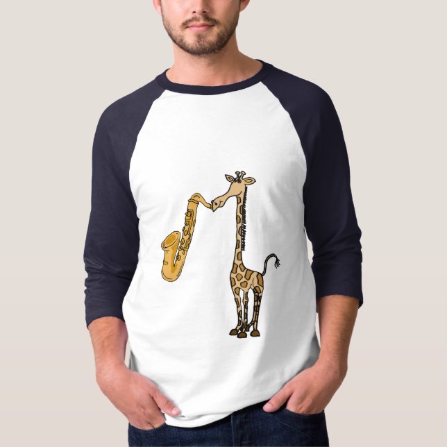 T-shirt CG. girafe avec la chemise de saxophone (Devant)