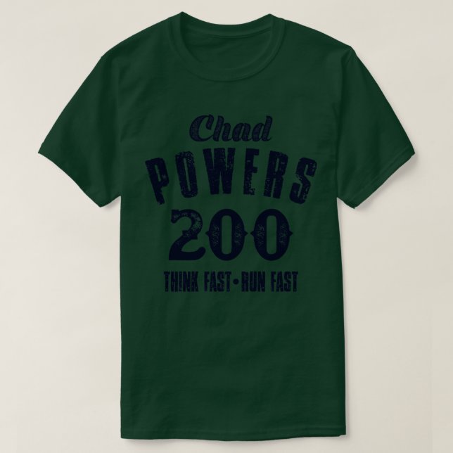T-shirt Chad Powers 200 Vintage Bleu Foncé Texte (Design devant)