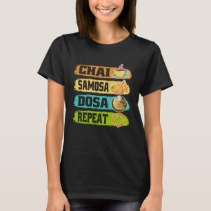 T-shirt Chai Samosa Dosa Tea Costume de Thé Répété