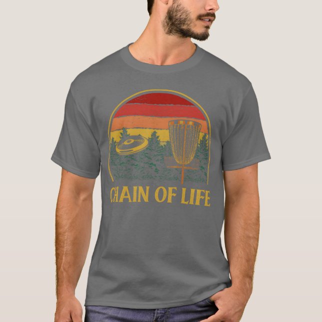 T-shirt Chain of Life Disc Golf Sports Golfer Games Hobby  (Devant)