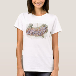 T-shirt Chain of Mont Blanc, from an actual survey in