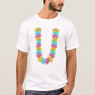 T-shirt Chaîne de fleurs Tropical Hawaiian vacances d'été