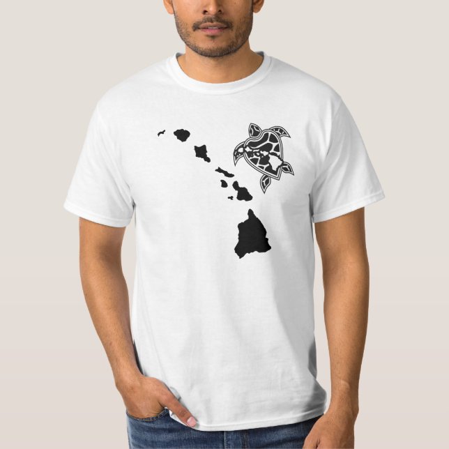 T-shirt Chaîne d'îles d'Hawaï - tortue d'Hawaï (Devant)