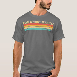 T-shirt CHAÎNE FOX OLAKES ILLINOIS Funny Fishing Camping S