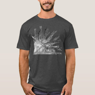 T-SHIRT CHAÎNES DE GUITARE AU SOLEIL