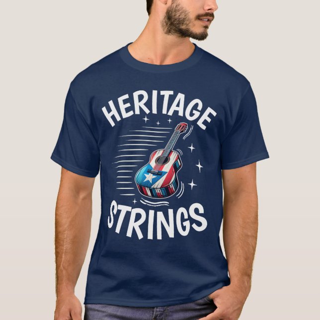 T-shirt Chaînes de guitare du patrimoine hispanique (Devant)