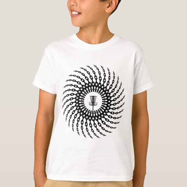 T-shirt Chaînes de panier de golf sur disque (Devant)