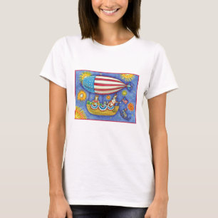T-SHIRT CHAÎNES ET SOURIS HISS N'FITZ EN 4 JUILLET ZEPPELI