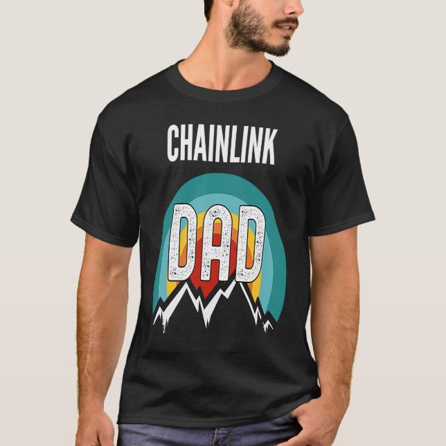 T-shirt Chainlink Dad Crypto  For Fathers Day (Devant)