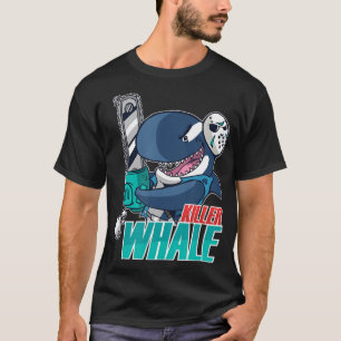 T-shirt Chainsaw Killer Whale Costume Amusant Orca Hallowe