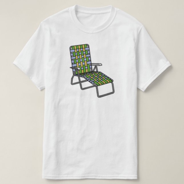 T-shirt Chaise de pelouse Chaise Lounge (Design devant)