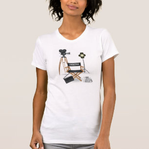 T-shirt Chaise de réalisateur de film et ensemble de camér