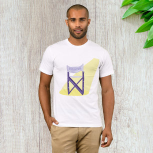 T-shirt Chaise de réalisateur de film violet avec projecte