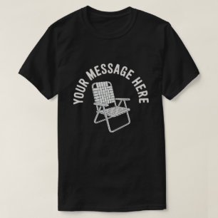 T-shirt Chaise Pliante à Message Personnalisé Design Minim