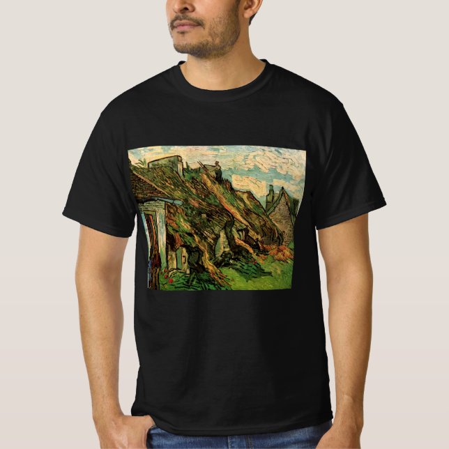 T-shirt Chalets en grès chaulé par Vincent van Gogh (Devant)