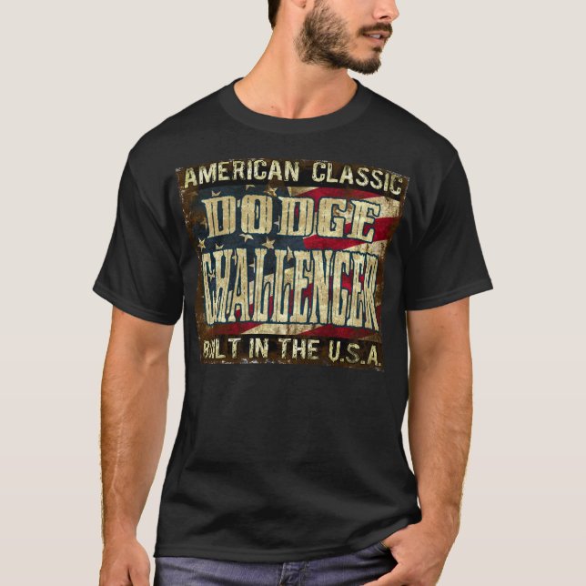 T-shirt Challengeur de Dodge - voiture classique (Devant)