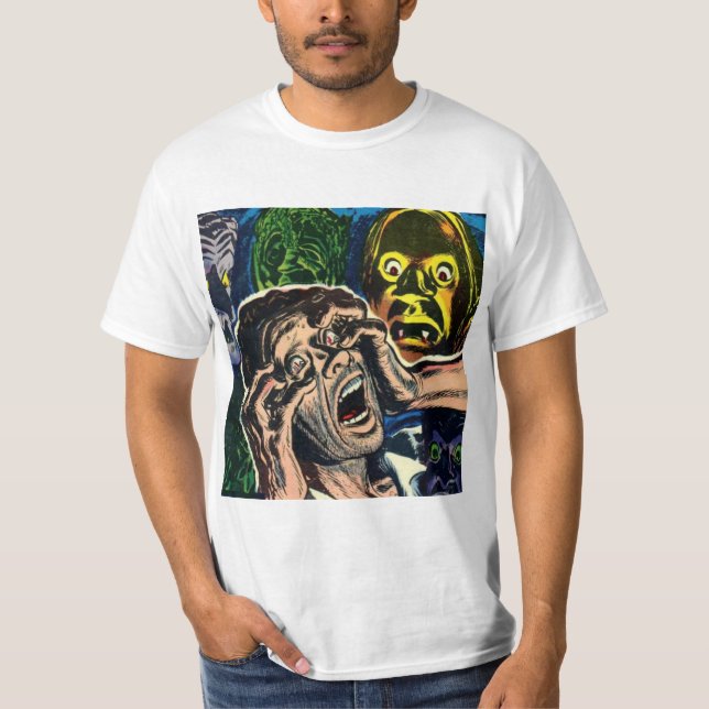 T-shirt Chambre d'art classique de bande dessinée de (Devant)