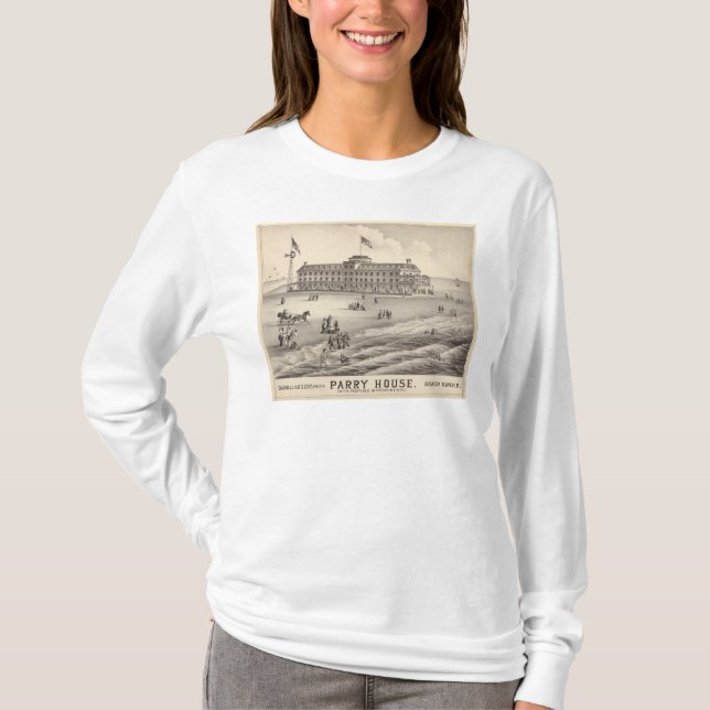 T-shirt Chambre de parade, asile de plage, NJ (Devant)