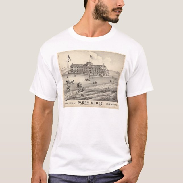 T-shirt Chambre de parade, asile de plage, NJ (Devant)
