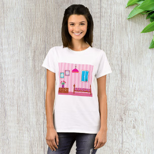 T-shirt Chambre Enfant Fleurs Roses
