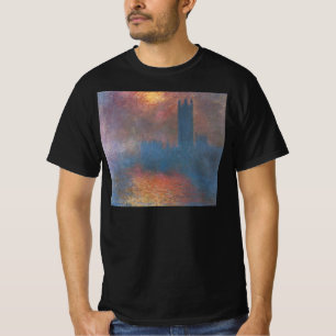 T-shirt Chambres du Parlement, Londres par Claude Monet