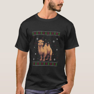 T-shirt Chameau Bactrien Chandail de Noël Hommes Femmes En