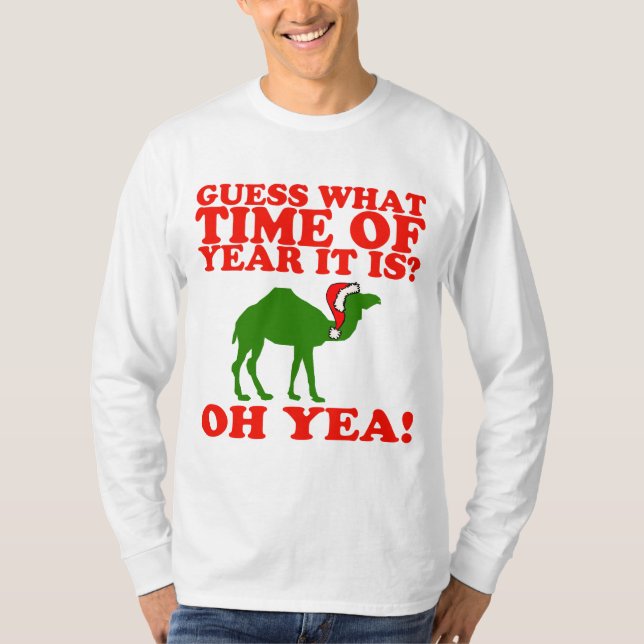 T-shirt Chameau de Noël dans le chandail de casquette de (Devant)