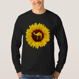 T-shirt Chameau Pour Femmes Hommes Veau Fleur de soleil